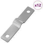 Strike Plate 12 pcs Silver 50 x 10 x 1.2 mm Iron