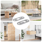 Keyhole Hanger 2 pcs Silver 45 x 16 x 3.5 mm Iron