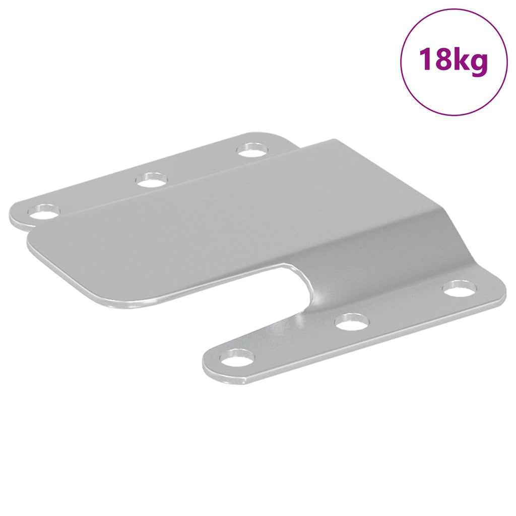 Flush Mount Bracket 419 pcs Silver 75 x 66 mm Steel