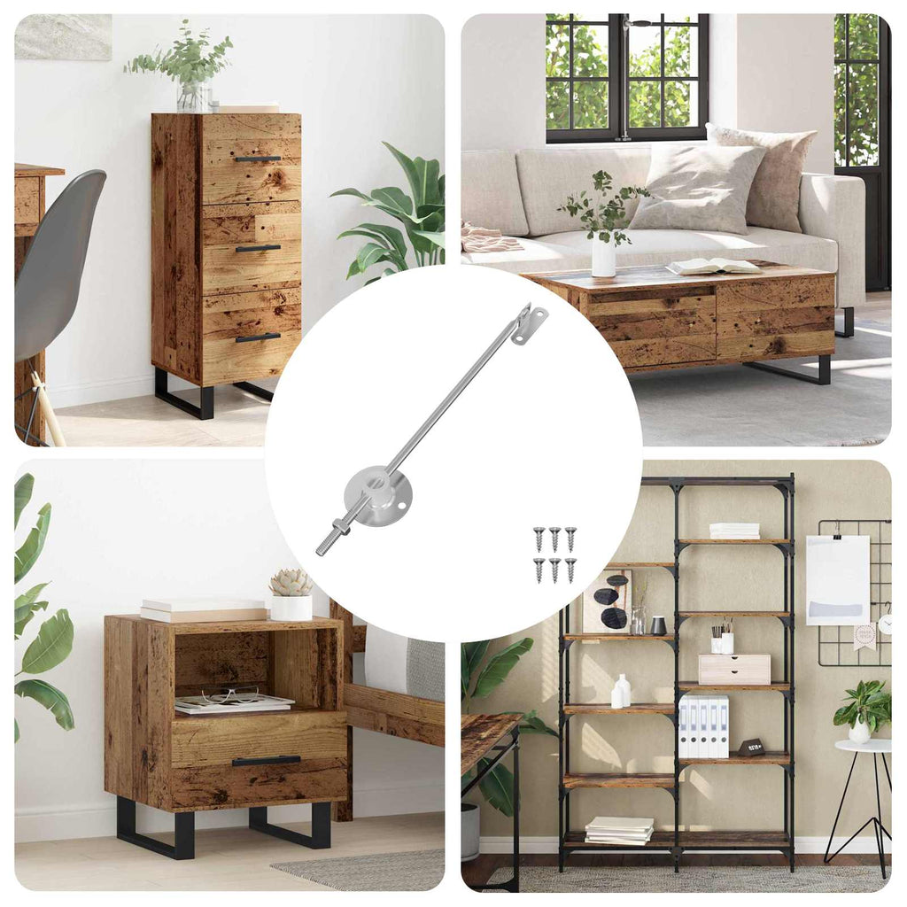 Lid Support Hinge 12 pcs Silver 194 x 36 x 18 mm Iron