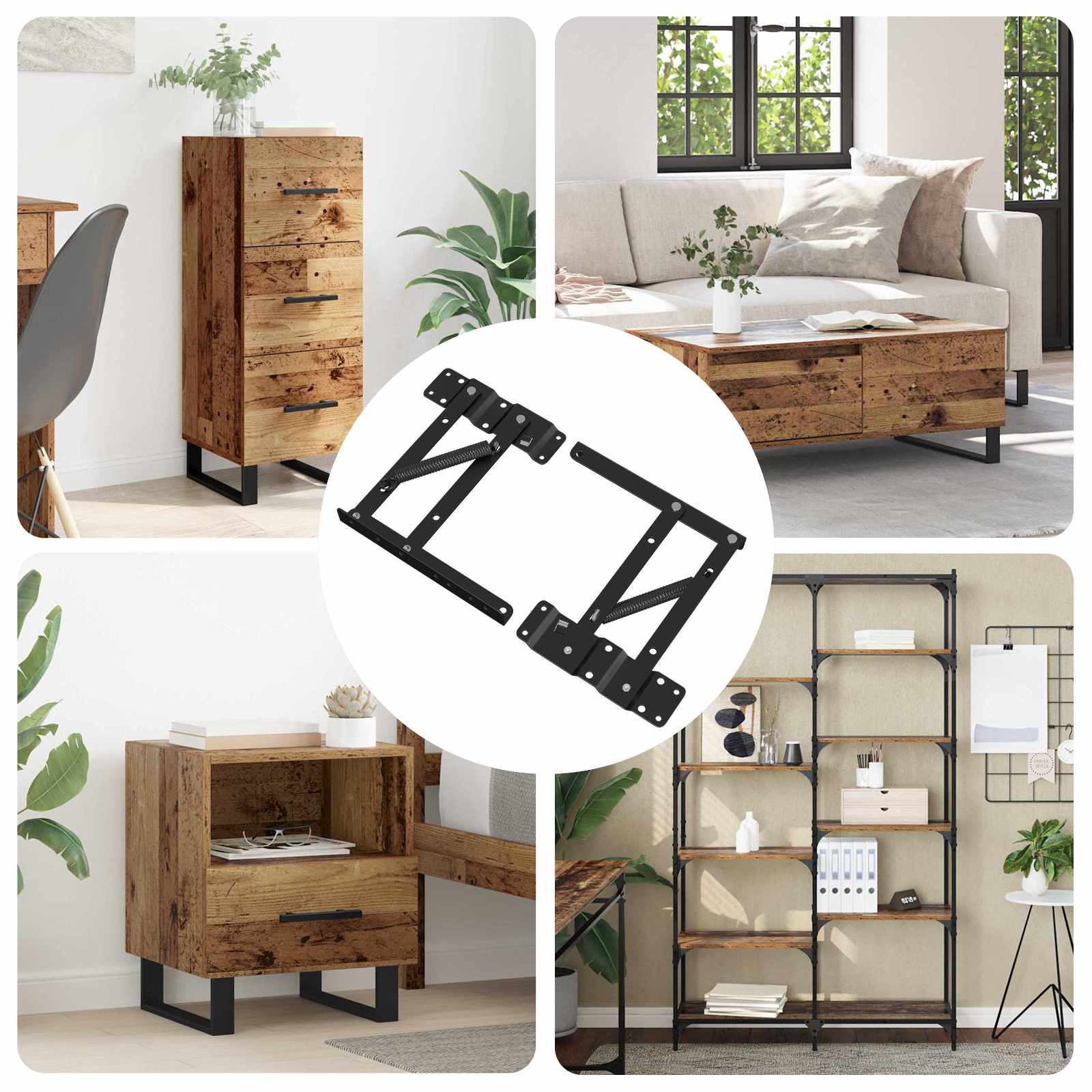 Bed Lift Mechanism 12 pcs Black 34 x 9.5 x 4 mm Iron