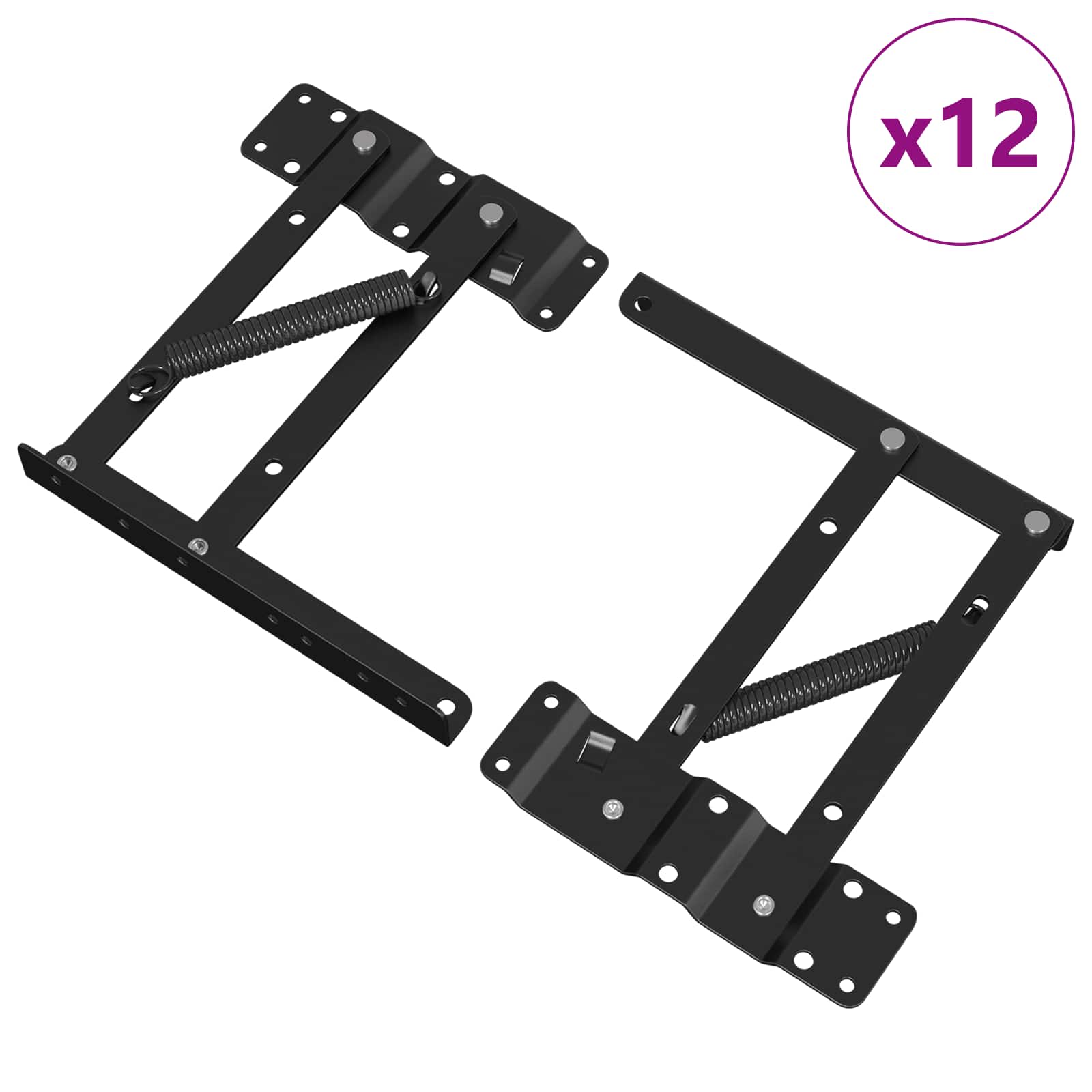 Bed Lift Mechanism 12 pcs Black 34 x 9.5 x 4 mm Iron