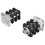 Threaded Tube Insert 2 pcs Black and Silver Galvanised Steel