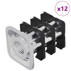 Threaded Tube Insert 12 pcs Black and Silver Galvanised Steel