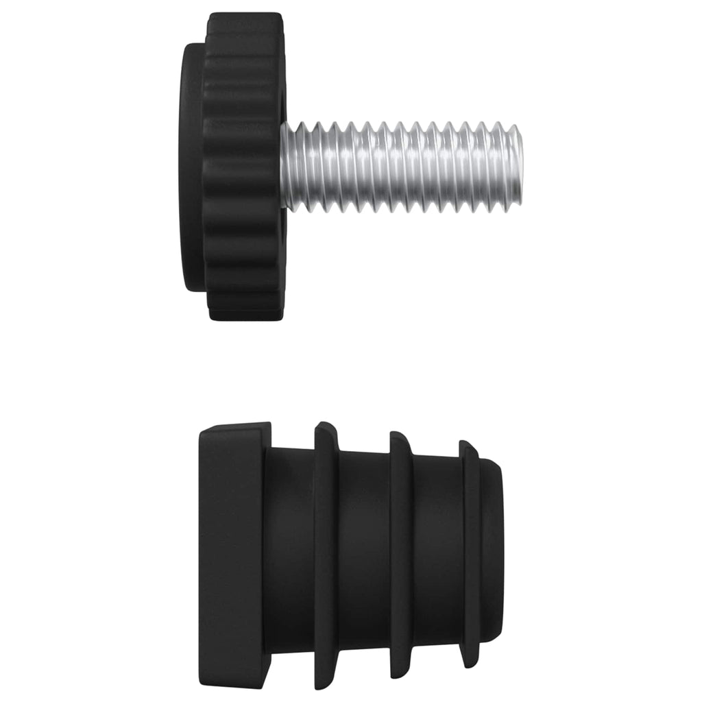 Furniture Levelers Adjustable 12 pcs Black M6 PP
