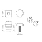 Furniture Levelers Adjustable 1895 pcs Black PP