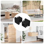 End Caps 2 pcs Black 15 x 15 x 15 mm PP