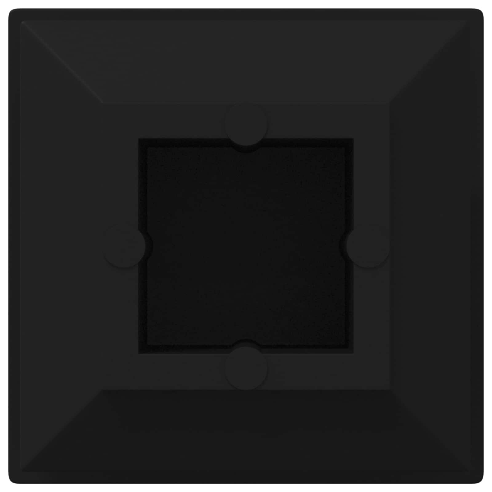 End Caps 12 pcs Black 15 x 15 x 15 mm PP