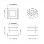 End Caps 10909 pcs Black 15 x 15 x 15 mm PP