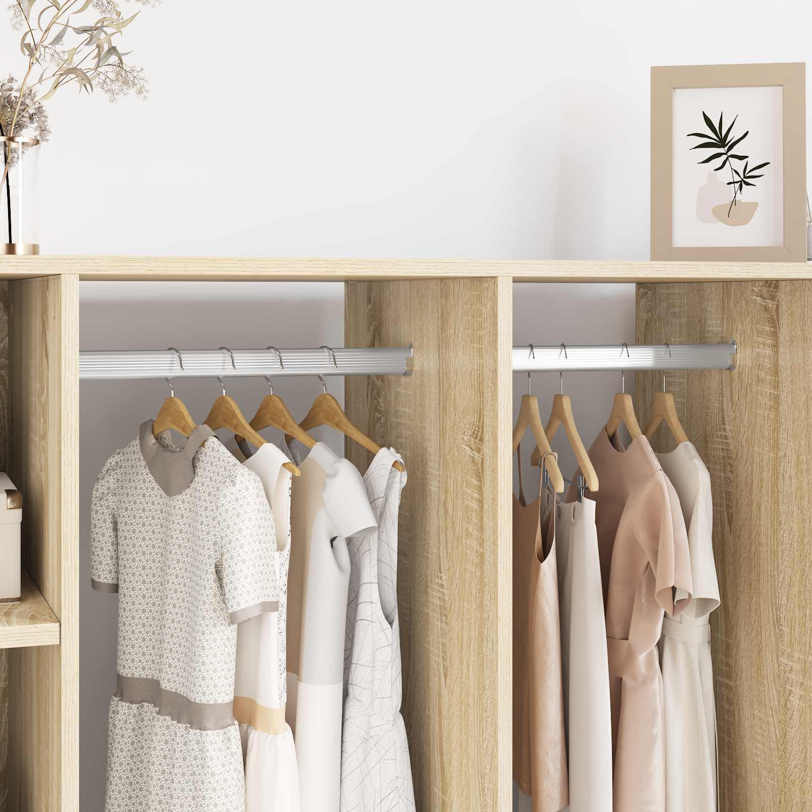 Closet Rod Bracket 12 pcs White Zinc 40 x 18 x 10 mm Iron