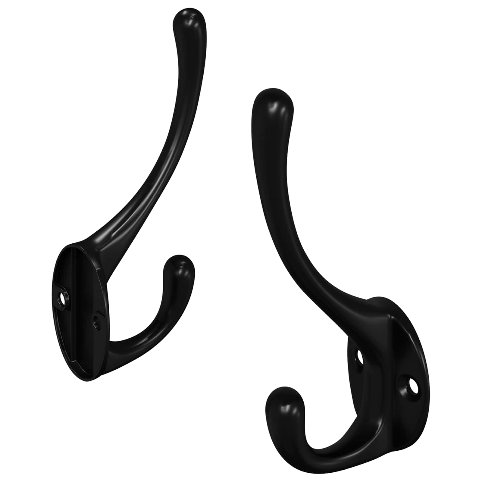 Clothes Hook 2 pcs Black 102 x 29 x 47mm Zinc Alloy