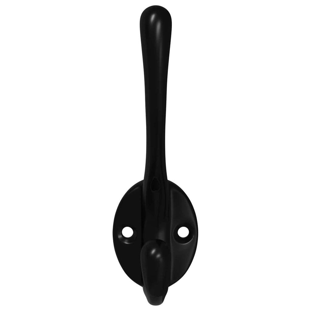 Clothes Hook 2 pcs Black 102 x 29 x 47mm Zinc Alloy