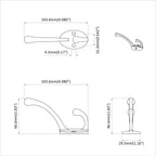 Clothes Hook 2 pcs Black 102 x 29 x 47mm Zinc Alloy