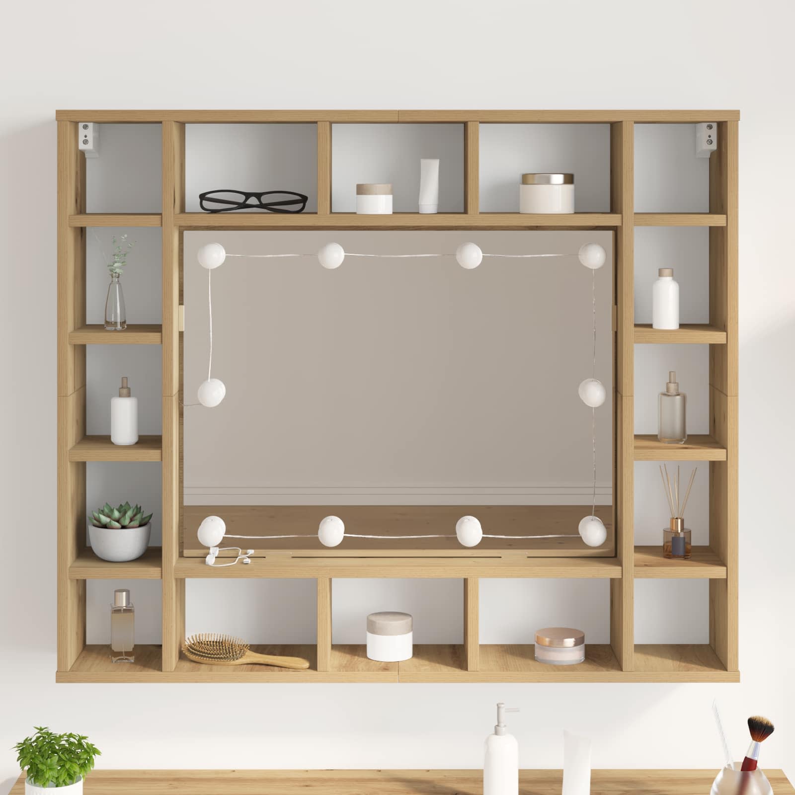 Mirror Lights 2 pcs White 4.5 x 4.5 x 4.8 cm Plastic