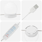 Mirror Lights 12 pcs White 4.5 x 4.5 x 4.8 cm Plastic