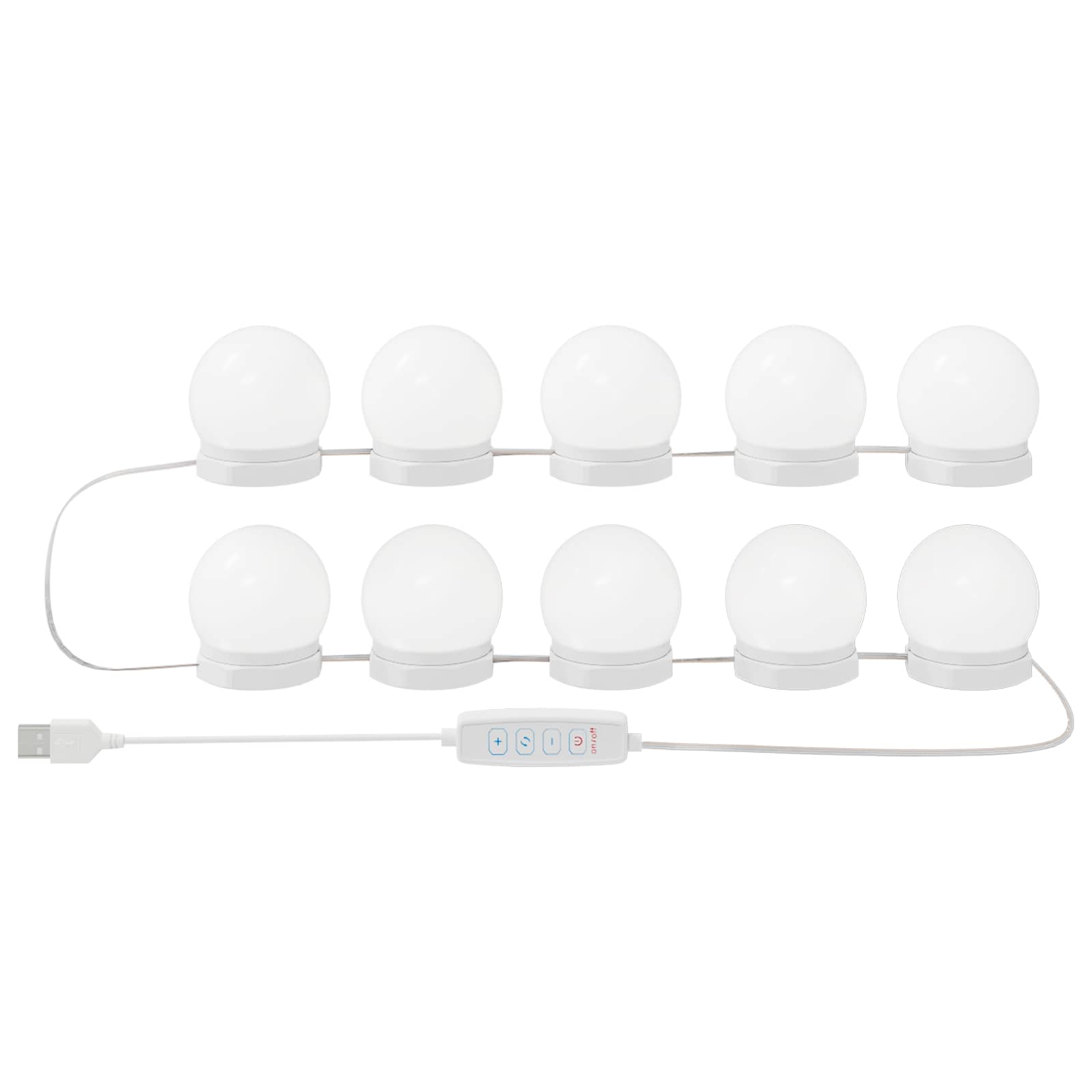 Mirror Lights 12 pcs White 4.5 x 4.5 x 4.8 cm Plastic