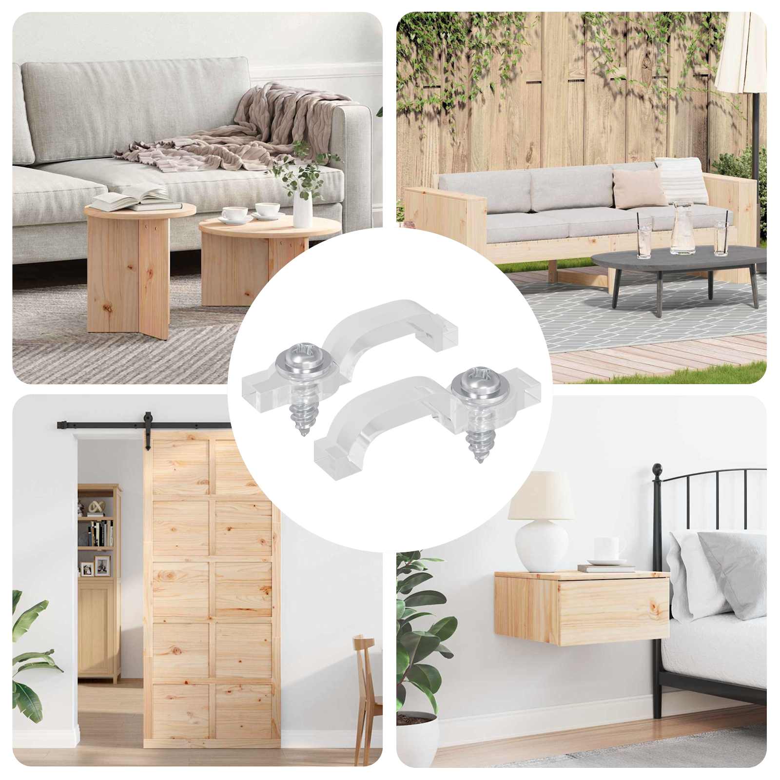 LED Strip Clips 2 pcs Transparent 2 x 1 x 0.5 cm