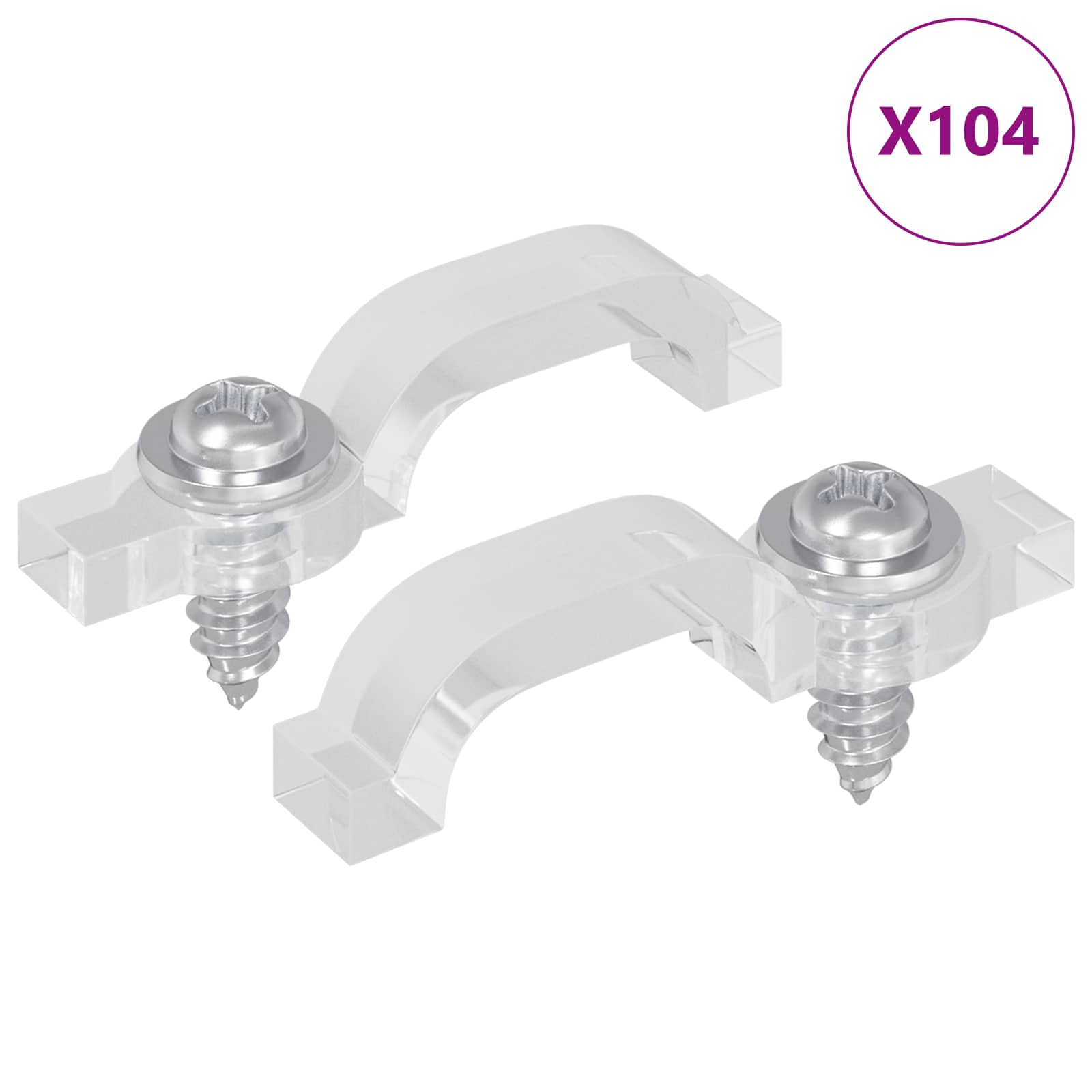 LED Strip Clips 2 pcs Transparent 2 x 1 x 0.5 cm