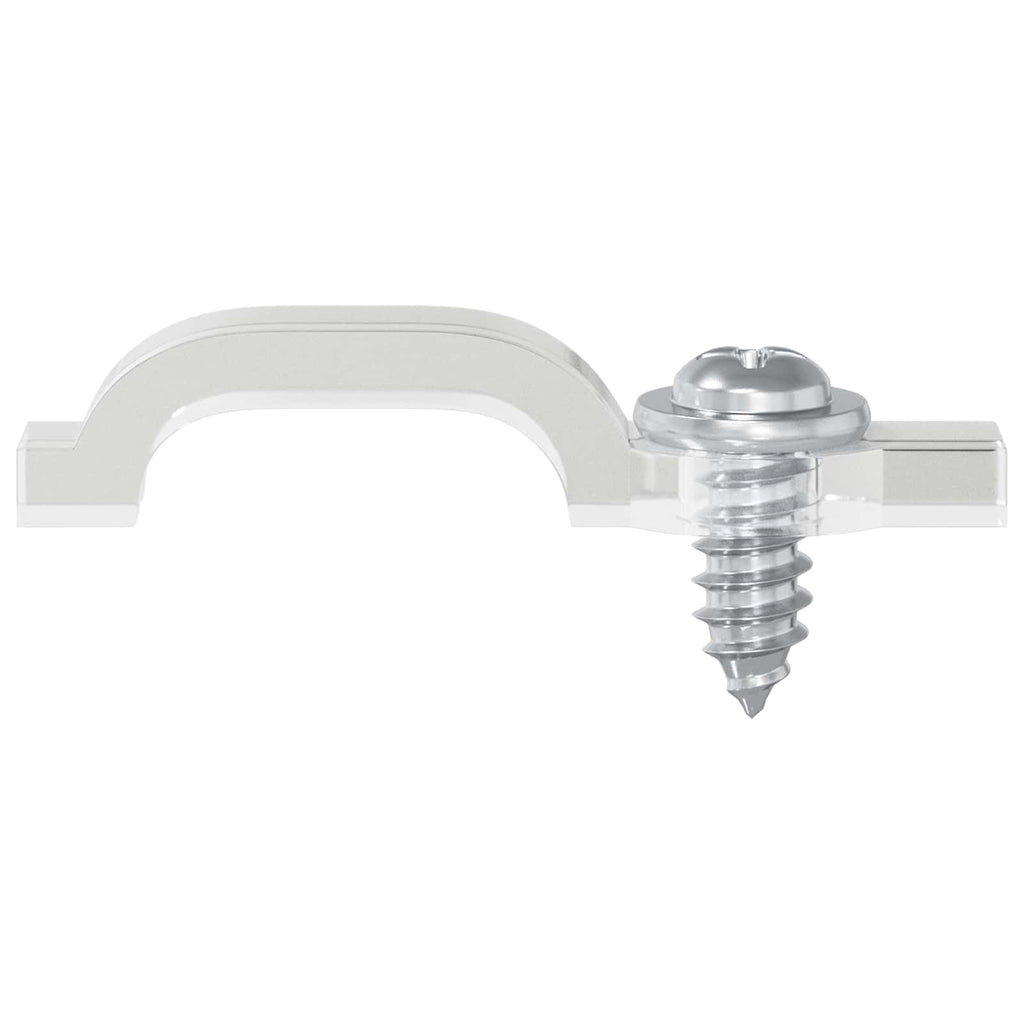 LED Strip Clips 12 pcs Transparent 2 x 1 x 0.5 cm