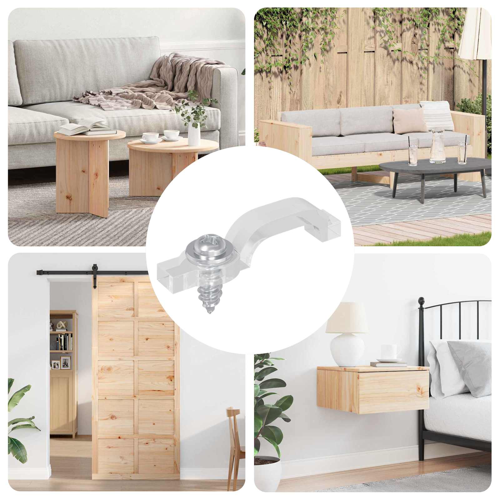 LED Strip Clips 2 pcs Transparent 2 x 1 x 0.5 cm