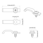 LED Strip Clips 2 pcs Transparent 2 x 1 x 0.5 cm