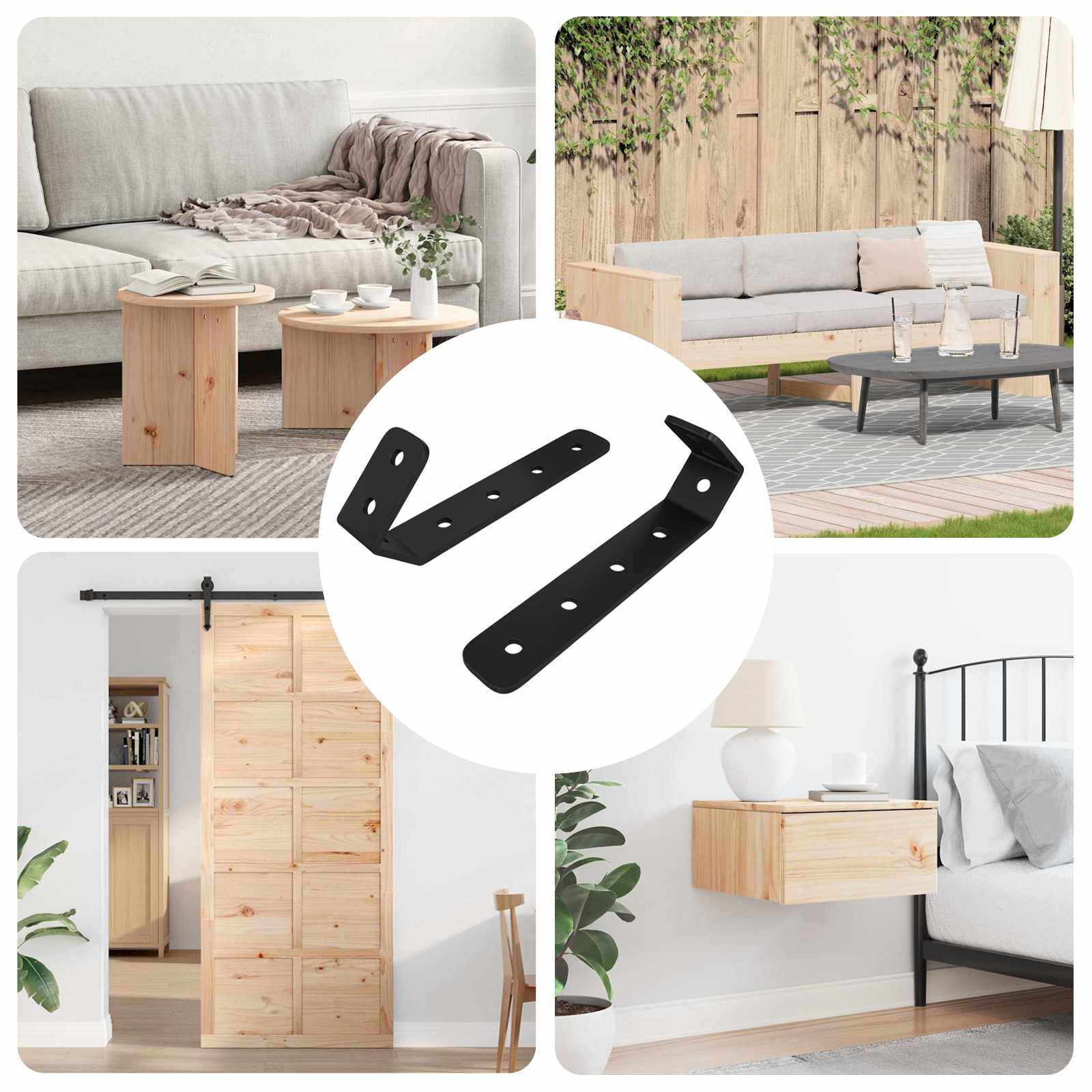 Hooks 2 pcs Black M5 x 110 mm Iron