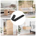 Hooks 12 pcs Black M5 x 110 mm Iron