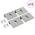 Mirror Hold Bracket 12 pcs Nickel 35 x 30 x 8.3 mm Steel