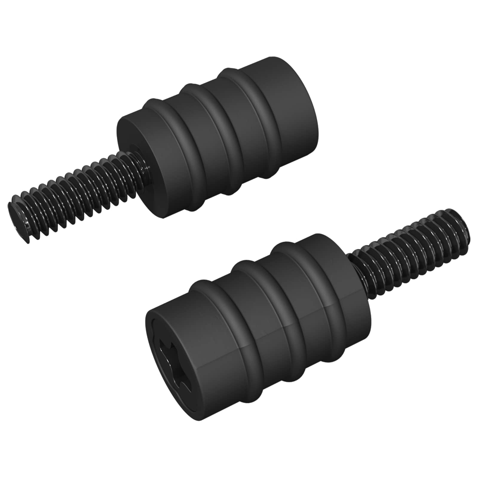 Standoff Screw 2 pcs Black M4 Rubber and Steel