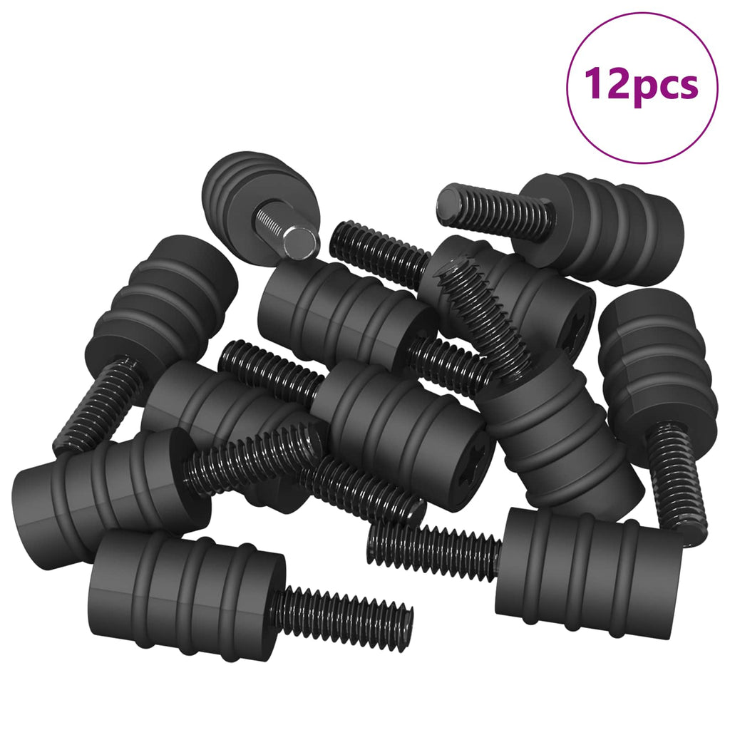 Standoff Screw 12 pcs Black M4 Rubber and Steel