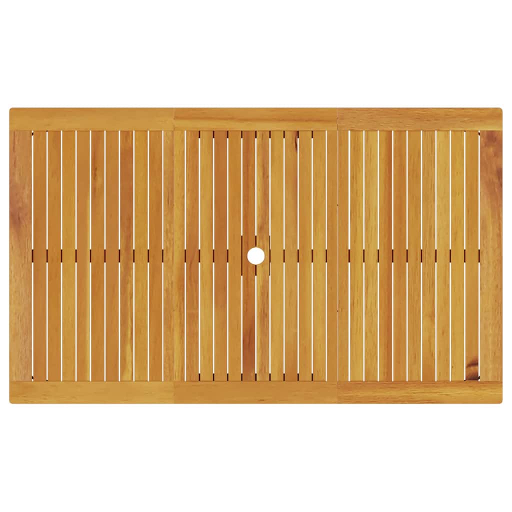 Garden Dining Set Folding 7 pcs Brown Solid Acacia Wood