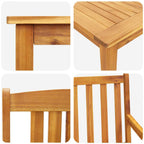 Garden Dining Set 3 pcs Brown Solid Acacia wood