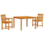 Garden Dining Set 3 pcs Brown Solid Acacia wood
