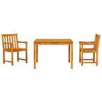 Garden Dining Set 3 pcs Brown Solid Acacia wood