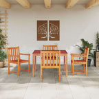 Garden Dining Set 5 pcs Brown Solid Acacia wood