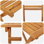 Garden Dining Set 7 pcs Brown Solid Acacia Wood