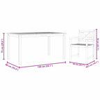 Garden Dining Set 7 pcs Brown Solid Acacia Wood