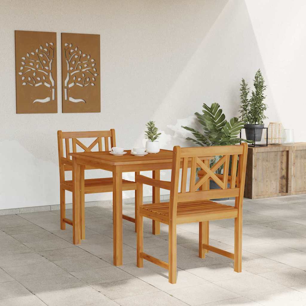 Garden Dining Set 3 pcs Brown Solid Acacia wood