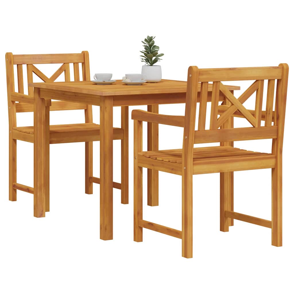 Garden Dining Set 3 pcs Brown Solid Acacia wood