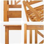 Garden Dining Set 5 pcs Brown Solid Acacia wood
