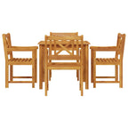 Garden Dining Set 5 pcs Brown Solid Acacia wood