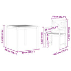 Garden Dining Set 5 pcs Brown Solid Acacia wood