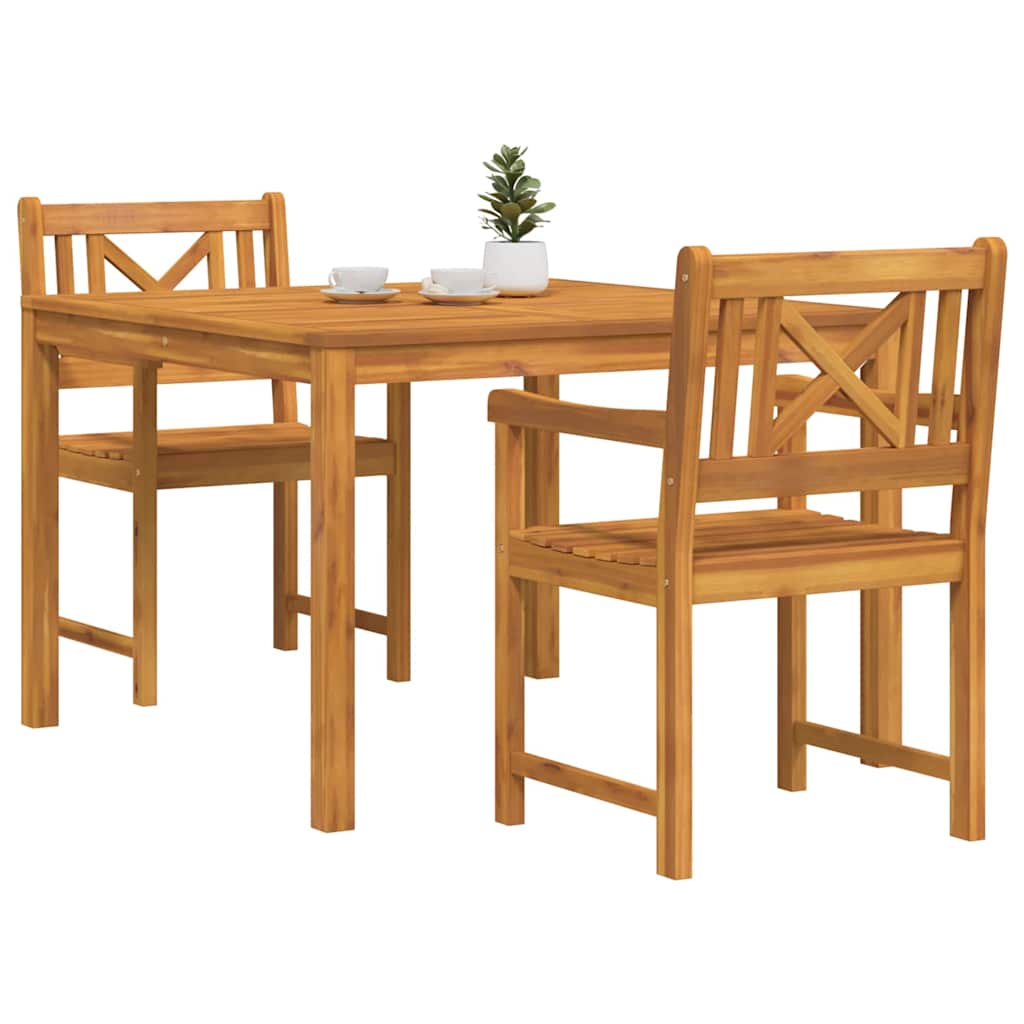 Garden Dining Set 3 pcs Brown Solid Acacia wood