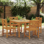 Garden Dining Set 5 pcs Brown Solid Acacia wood