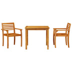 Garden Dining Set 3 pcs Brown Solid Acacia Wood
