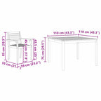 Garden Dining Set 3 pcs Brown Solid Acacia Wood