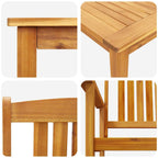 Garden Dining Set 3 pcs Brown Solid Acacia Wood