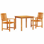 Garden Dining Set 3 pcs Brown Solid Acacia Wood