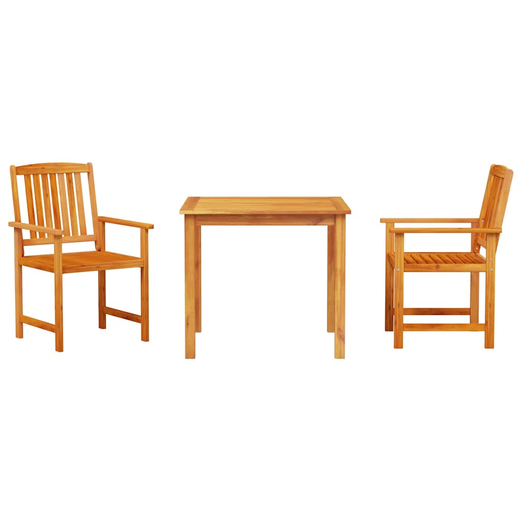 Garden Dining Set 3 pcs Brown Solid Acacia Wood