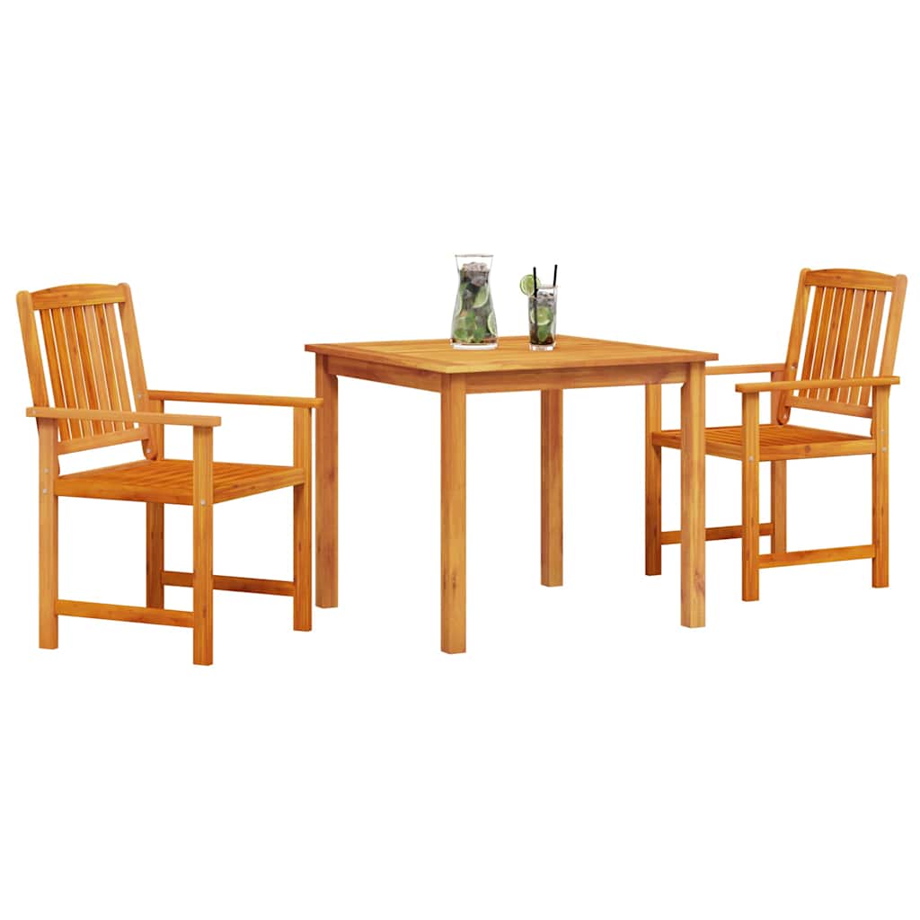 Garden Dining Set 3 pcs Brown Solid Acacia Wood